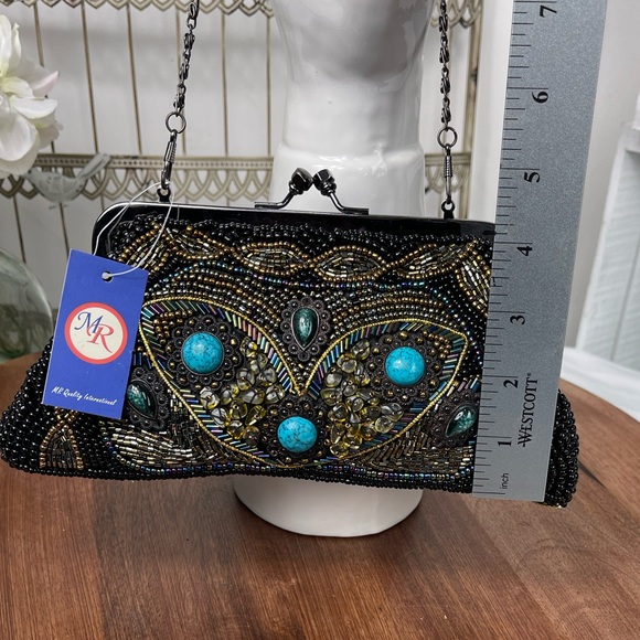 New.MR Clutch beaded bag Multicolored. - Picture 4 of 6